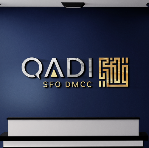Arabic design with the title 'QADI SFO DMCC'