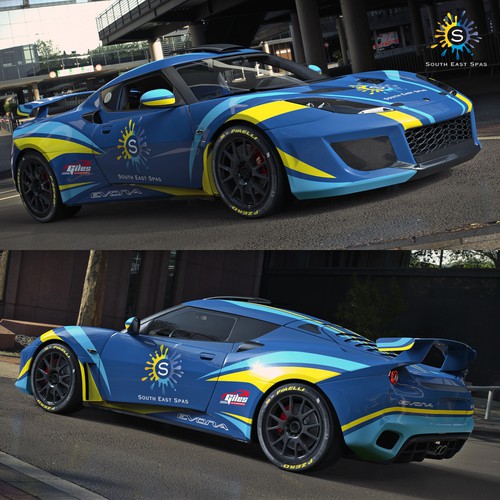 Race car design with the title 'Wrap for Lotus race car'