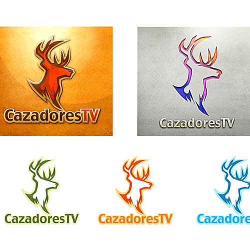 Tv show logo with the title 'Cazadores TV winning logo design'
