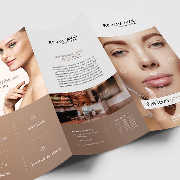 Passion design with the title 'Modern Trifold Design for Luxury Spa'