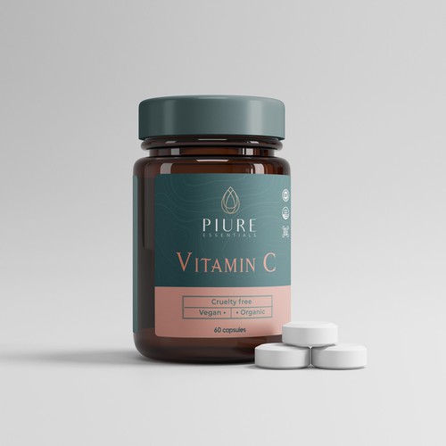 Vitamin label with the title 'Young aspiring well-being supplement'