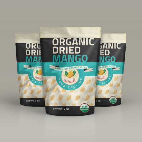 Product packaging with the title 'Packaging  for Amali'