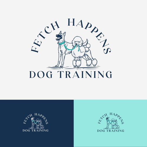 Dog training logo with the title 'High End Dog Trainer Logo'