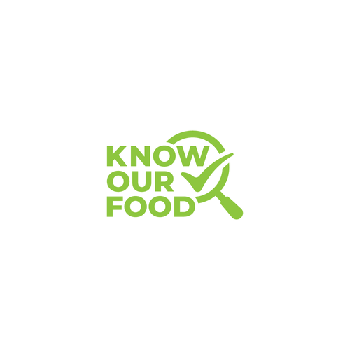 Healthy eating logo with the title 'Know Our Food Logo'
