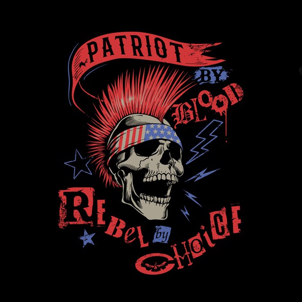 Art t-shirt with the title 'Punk Patriot'