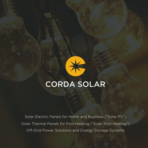 Solar energy design with the title 'Corda Solar'