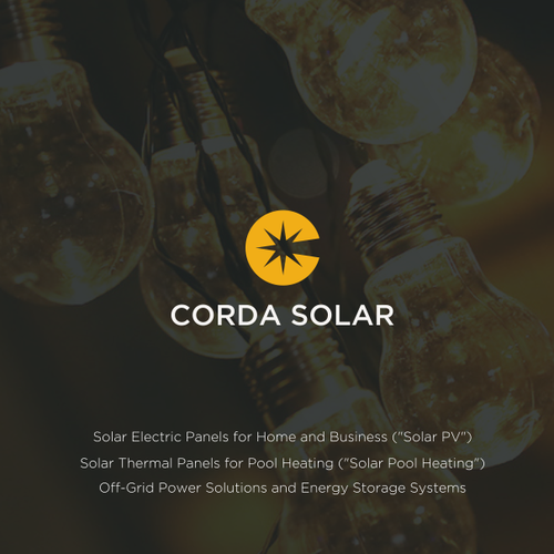 Solar design with the title 'Corda Solar'