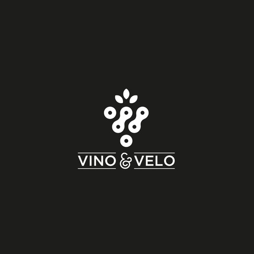 Grape logo with the title 'Clean Logo for Cycling Club that also Enjoys Wine!'