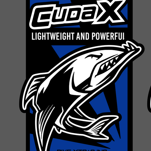 Diving design with the title 'barracuda'