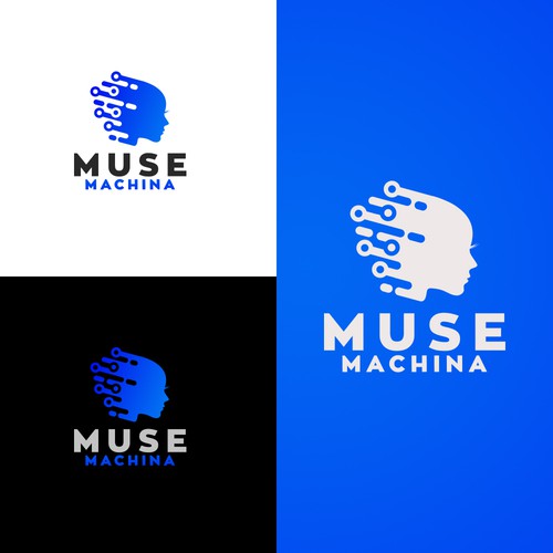 Face logo with the title 'Bold Logo for AI Creative Agency'