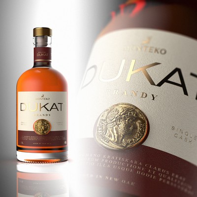 DUKAT Brandy Packaging and Label design