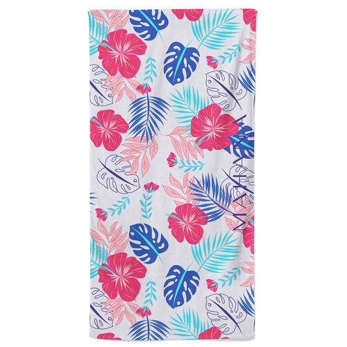 Towel design with the title 'Mahana Towel Design'