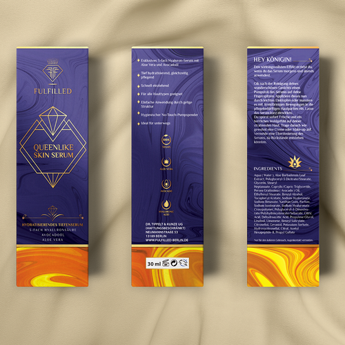 Industrial packaging with the title 'Fulfilled box pakaging'