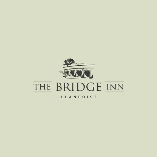 Pub logo with the title 'The Bridge Inn'