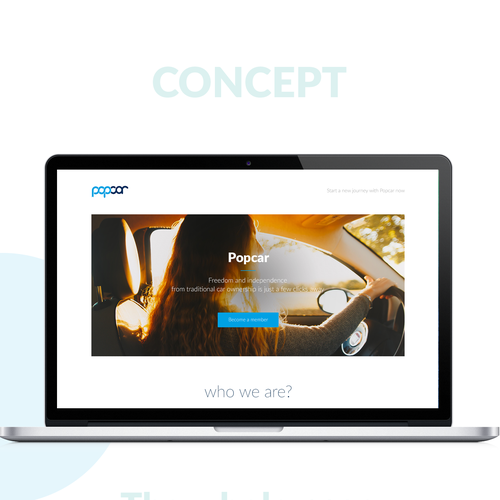 Sharing design with the title 'landing page concept'