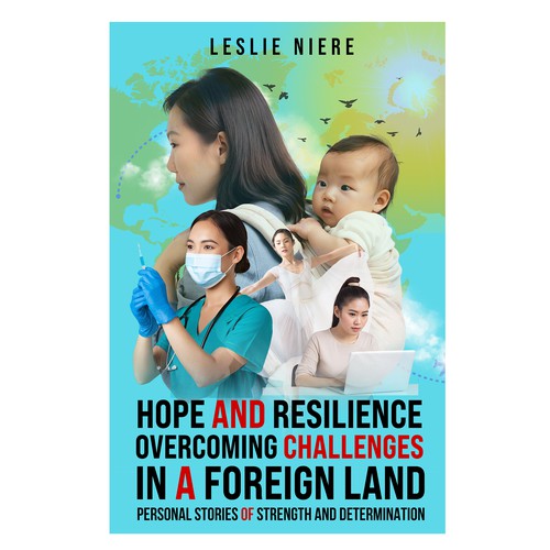 Mother and child design with the title 'immigrant book cover design'