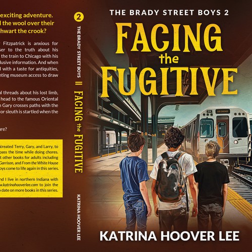 Children's book cover with the title 'Facing the Fugitive'
