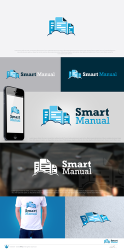 Manual design with the title 'Help Smart-Manual with a new logo'