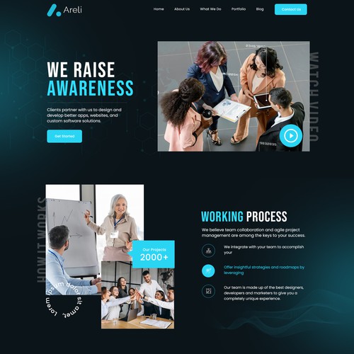 Digital website with the title 'Digital Awareness Homepage Design'