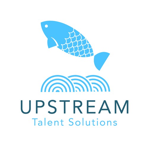 Salmon logo with the title 'Upstream staffing'