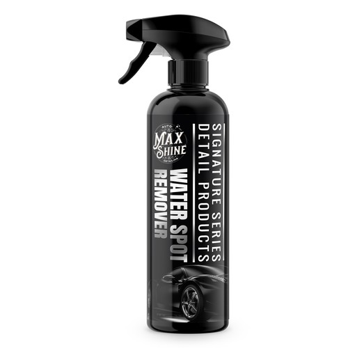 Vehicle graphic design with the title 'Max Shine Signature Series Detail Products'
