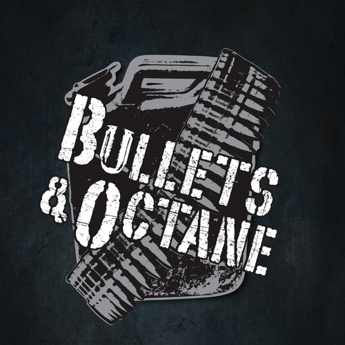 Gritty logo with the title 'Logo Concept - Bullets & Octane'