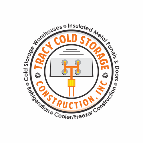 Self storage logo with the title 'Create an Industrial Logo For "Tracy Cold Storage Construction, Inc."'