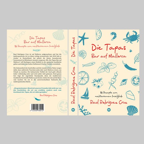 Cooking book cover with the title 'Design concept for a cookbook'