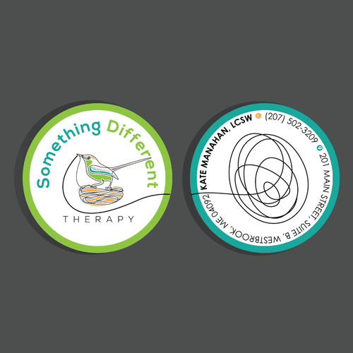 Nest design with the title 'Something Different Therapy Business Card'