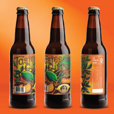 2 row beer label