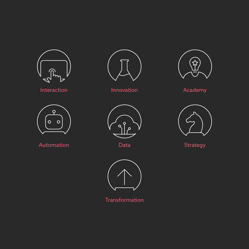 Academy design with the title 'Cartina Website Minimalist Icons'