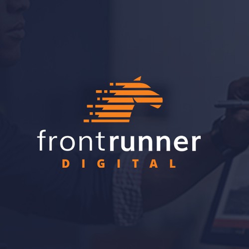 Horse logo with the title 'Logo design for a web based agency delivering top notch digital marketing solutions'