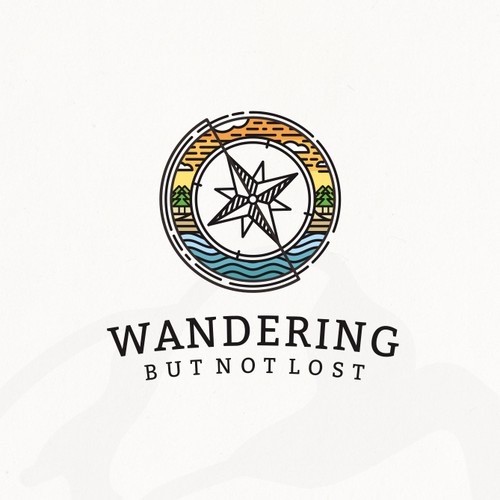 Compass design with the title 'Logo for travel experience for millions of people'