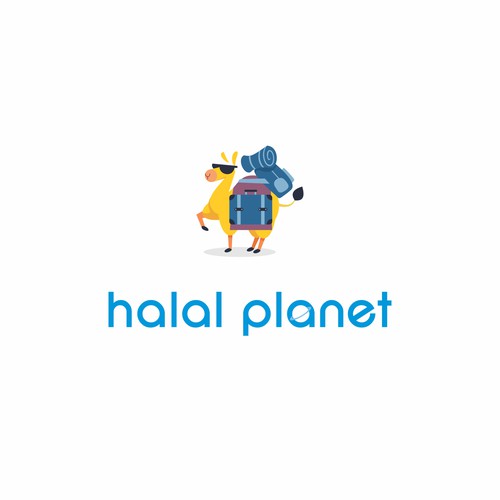 Camel logo with the title 'LOGO TRAVELING APP'