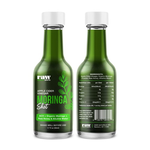 Green label with the title 'Label Design'