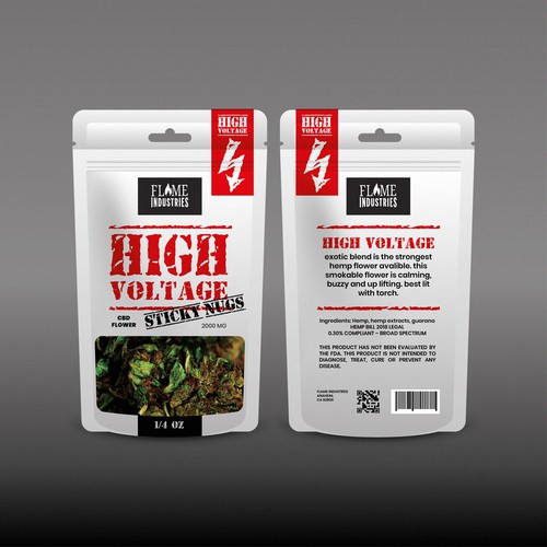 Hemp packaging with the title 'Design a Hanging Zip Barrier Bag'