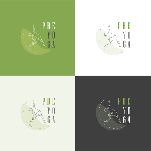 Yoga brand with the title 'Yoga themed logo design'