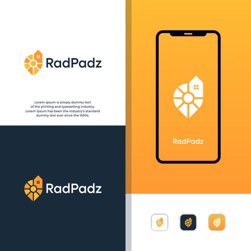 Hotel brand with the title 'Pin Location + Home + Sun '