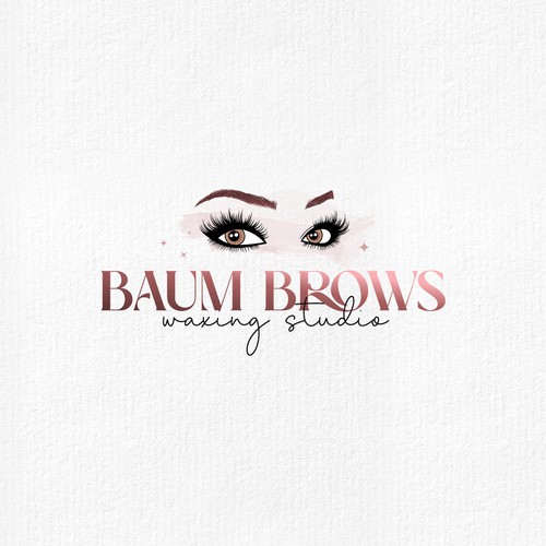 Eyelash design with the title 'logo concept for waxing studio'