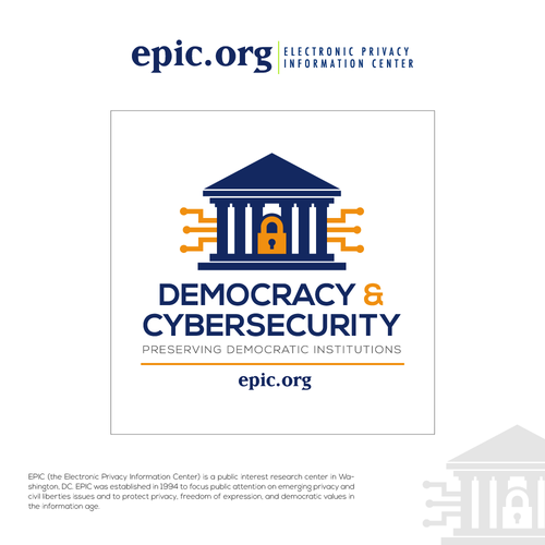 Digital illustration with the title 'Create striking campaign image for digital privacy group'