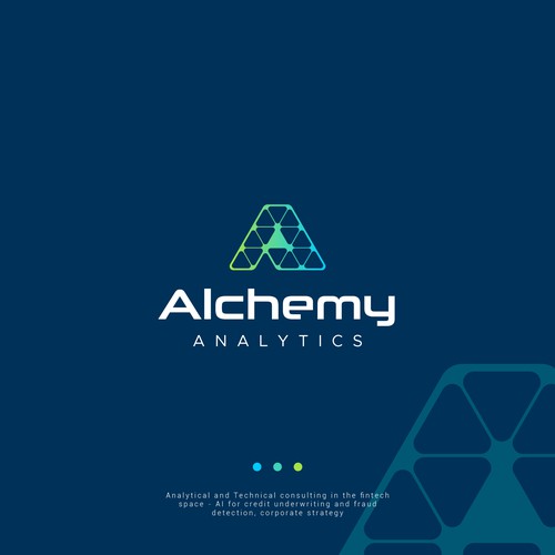 Alchemy design with the title 'Alchemy Analytics logo'