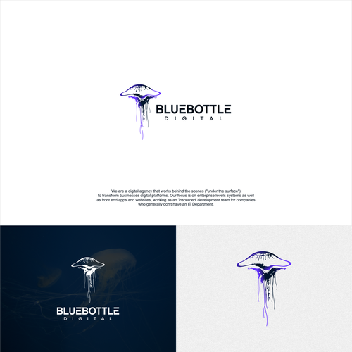 Digital art logo with the title 'bluebottle digital'