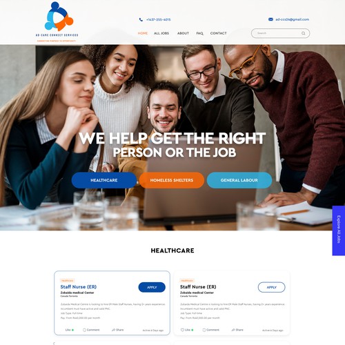 White background design with the title 'Ad Care'