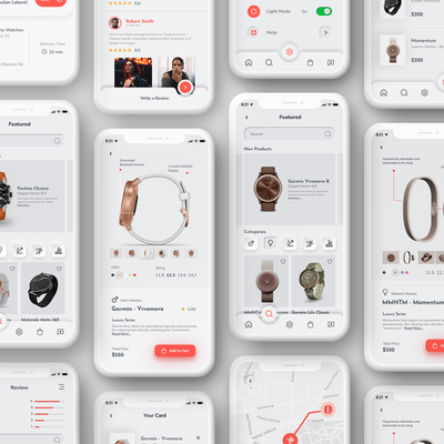 Smart watch app design - Light Mode