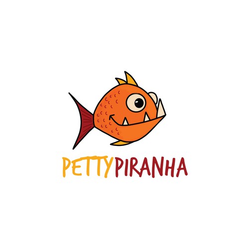 Fish design with the title 'Quirky hand drawn piranha'
