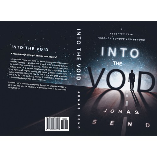 Mystery book cover with the title 'Book cover "Into the Void"'