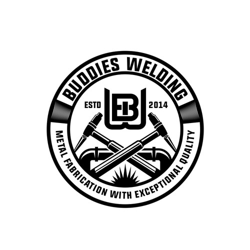 Pipe design with the title 'Buddies Welding'