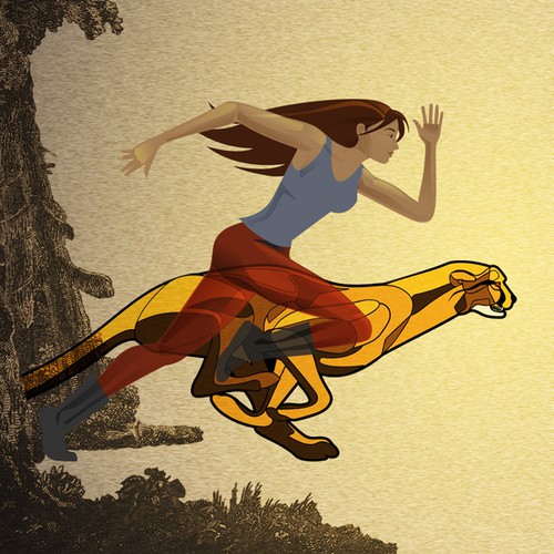 Photoshop illustration with the title 'Runaway Jane cover'