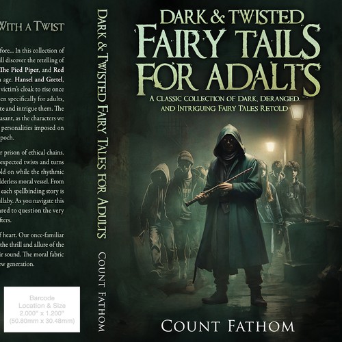 Creepy design with the title 'Book cover for "Dark & Twisted Fairy Tales for Adults"'