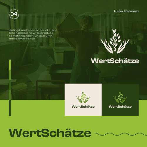 Carving logo with the title 'Logo Concept for Wertschätze'